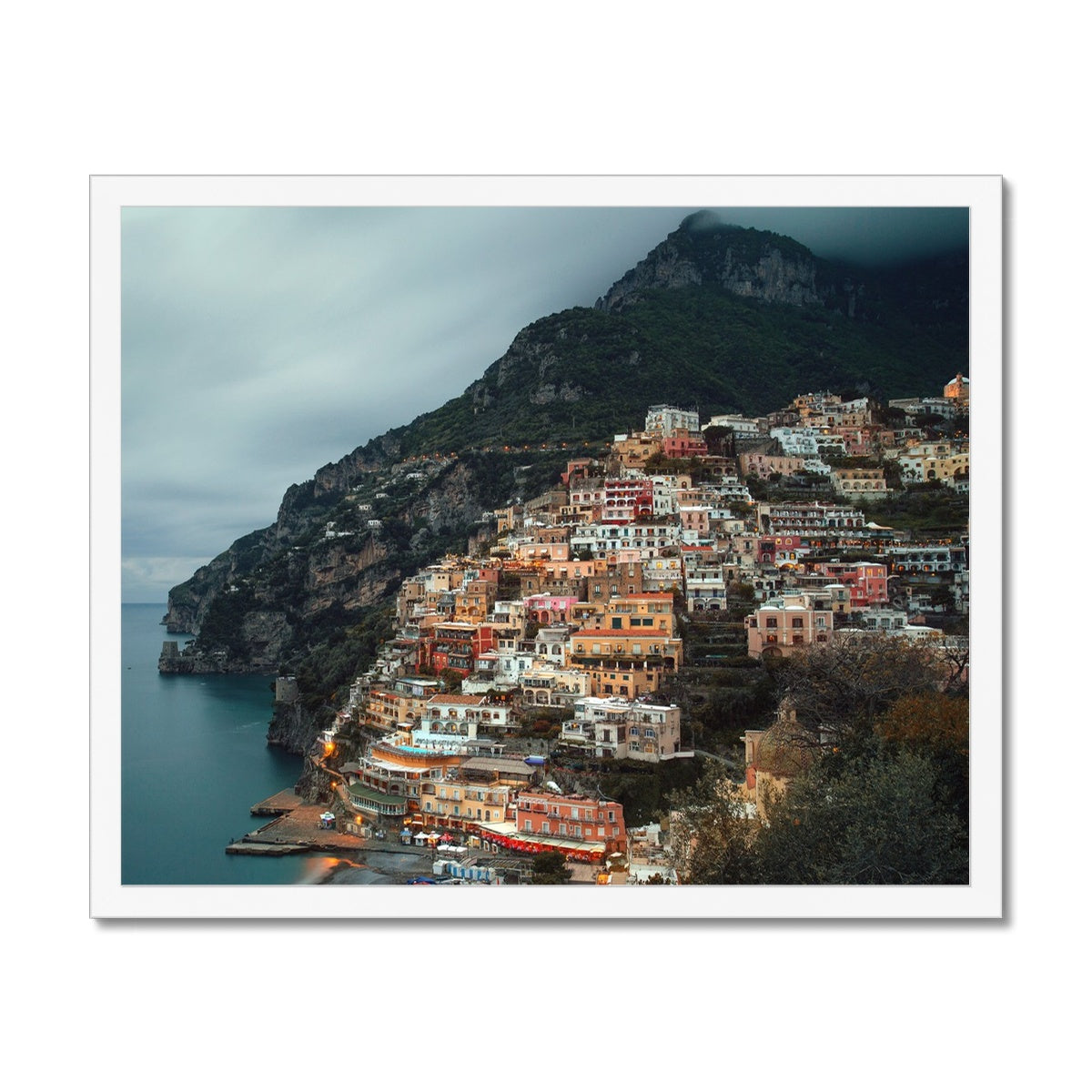 Positano Dusk Framed Print