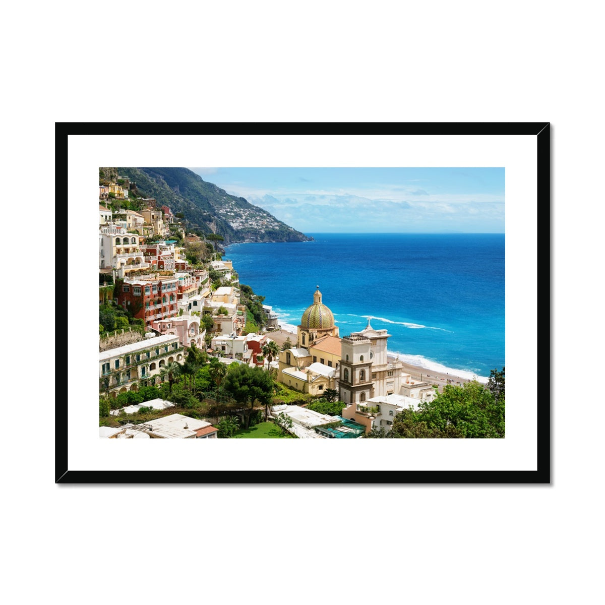 Positano Church Framed & Mounted Print