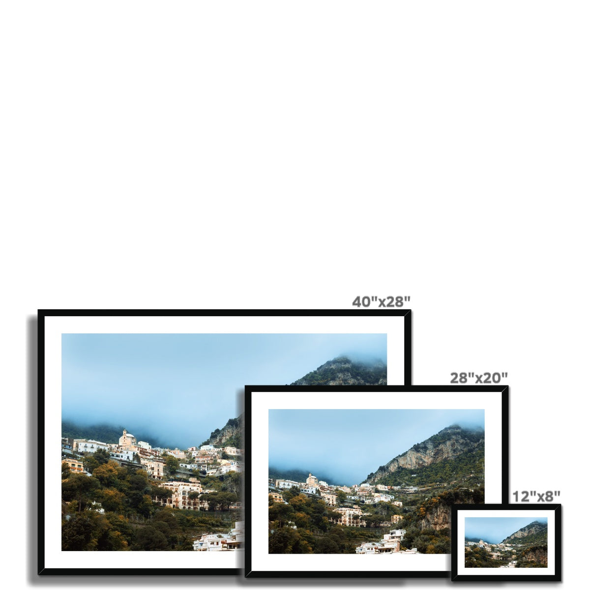 Positano Clouds Framed & Mounted Print