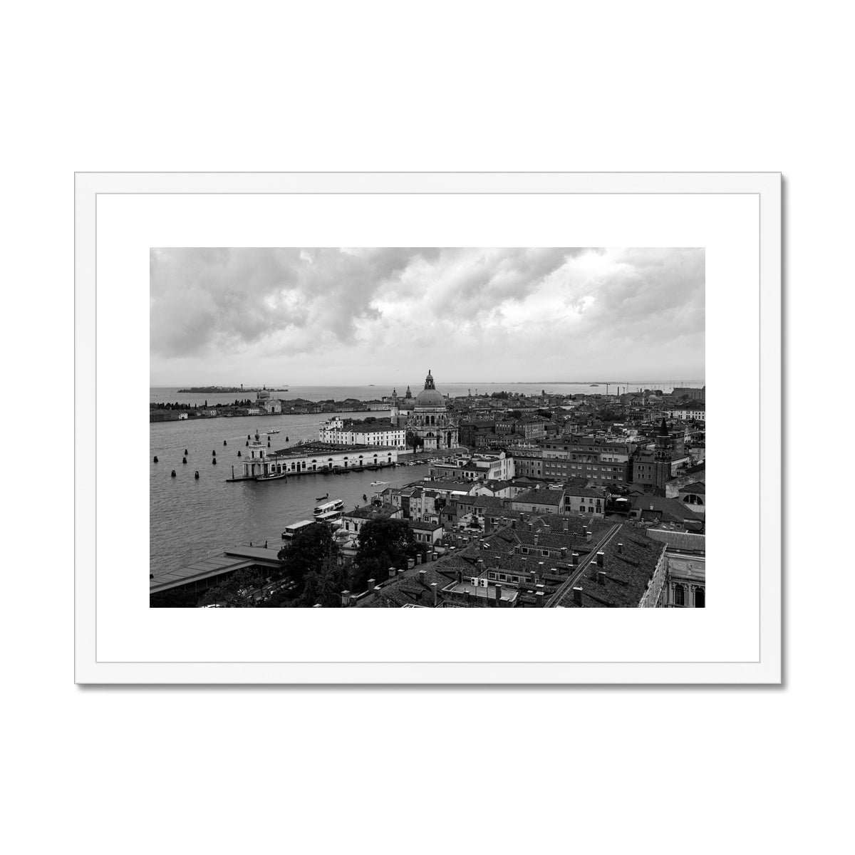 Venice Views B&W Framed & Mounted Print