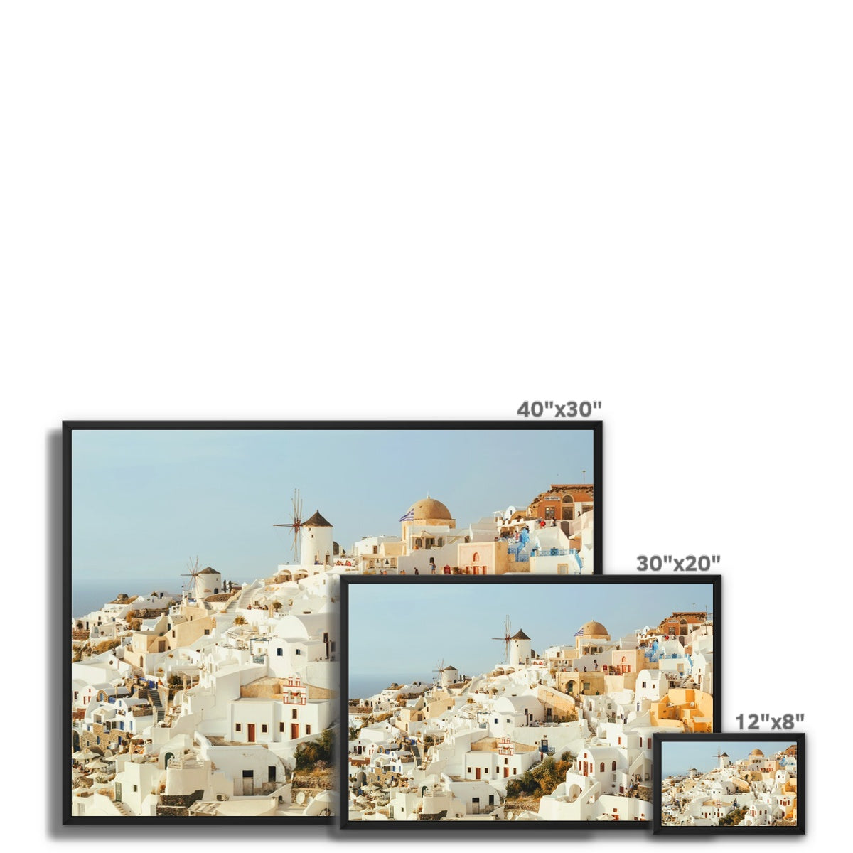 Santorini Framed Canvas