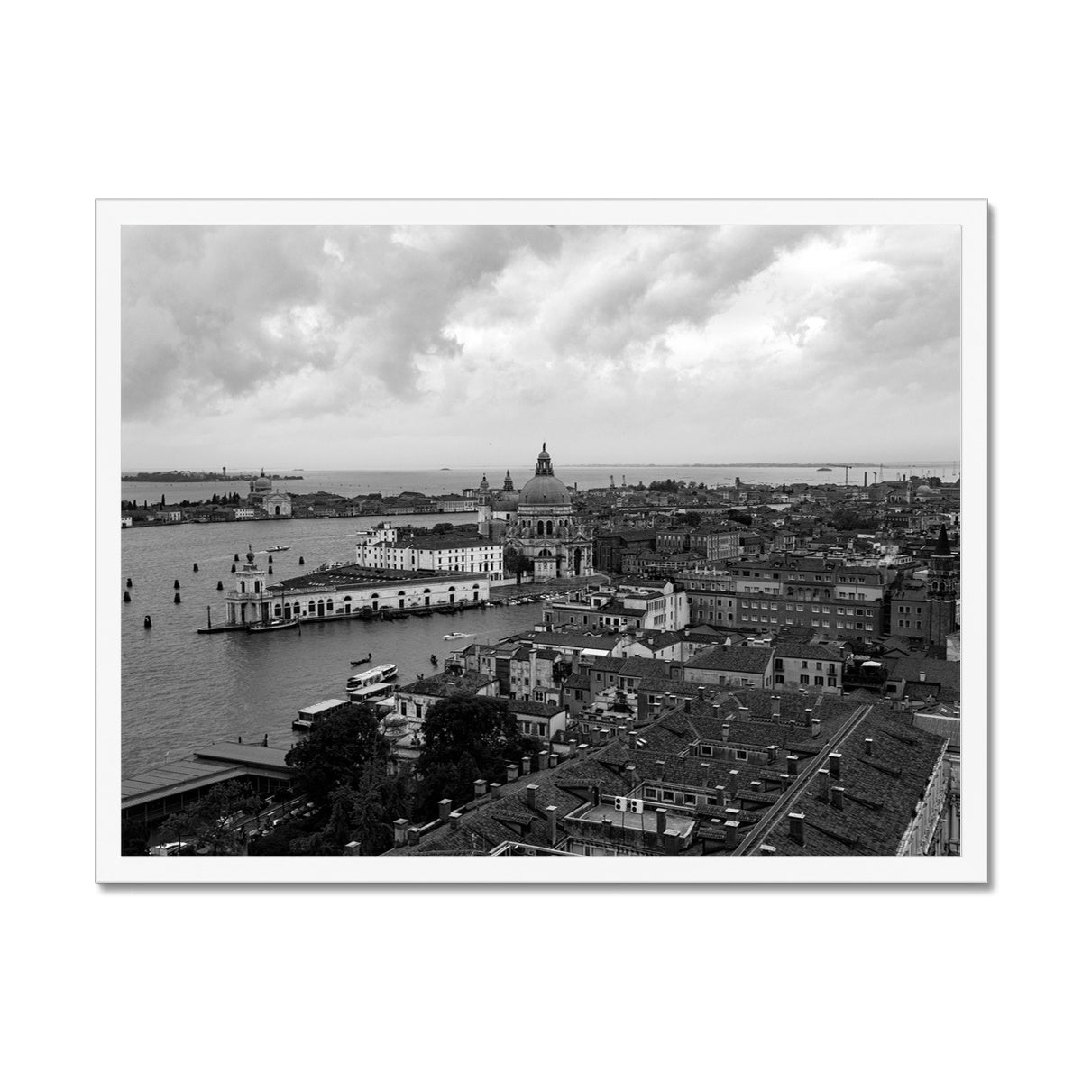 Venice Views B&W Framed Print