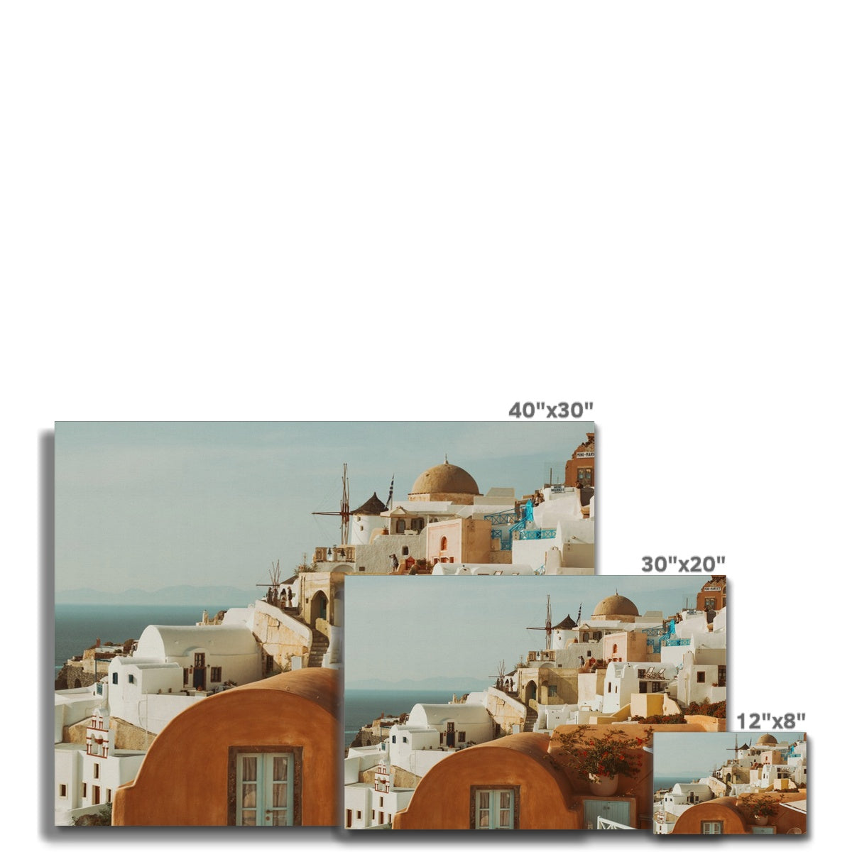 Santorini Architecture Canvas