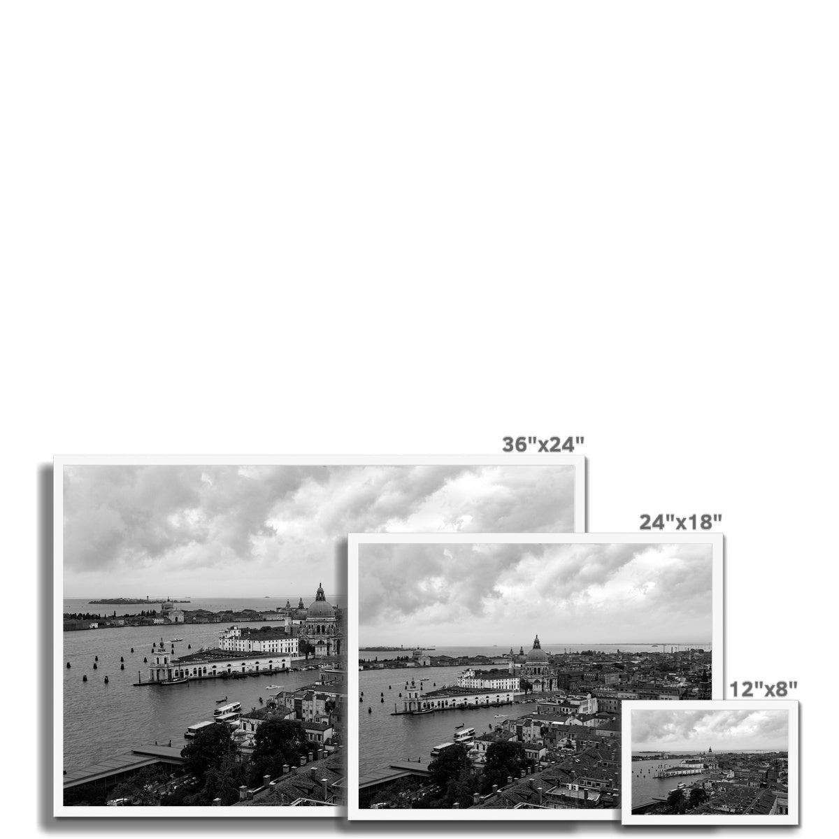 Venice Views B&W Framed Print