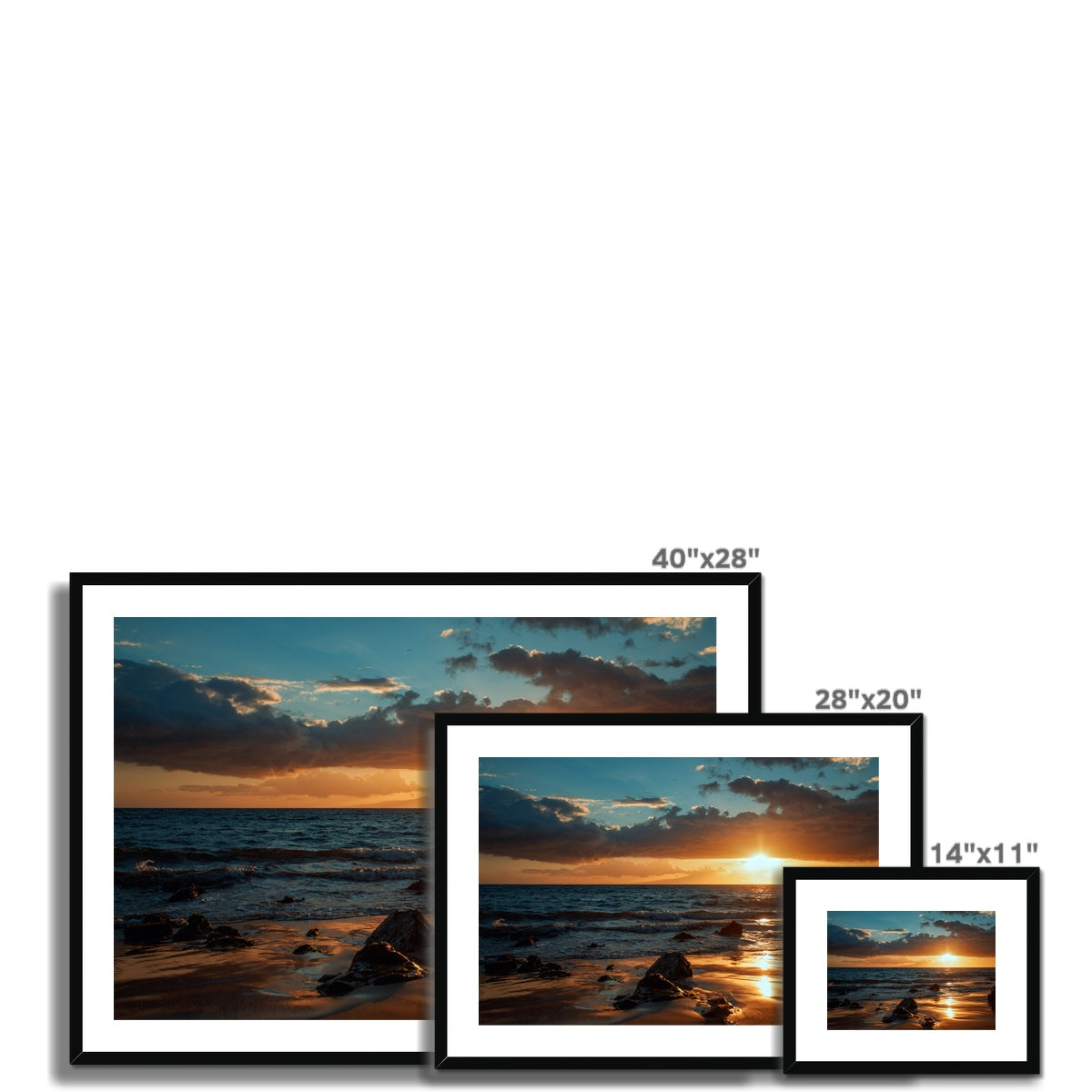 Maui Sunset Framed & Mounted Print