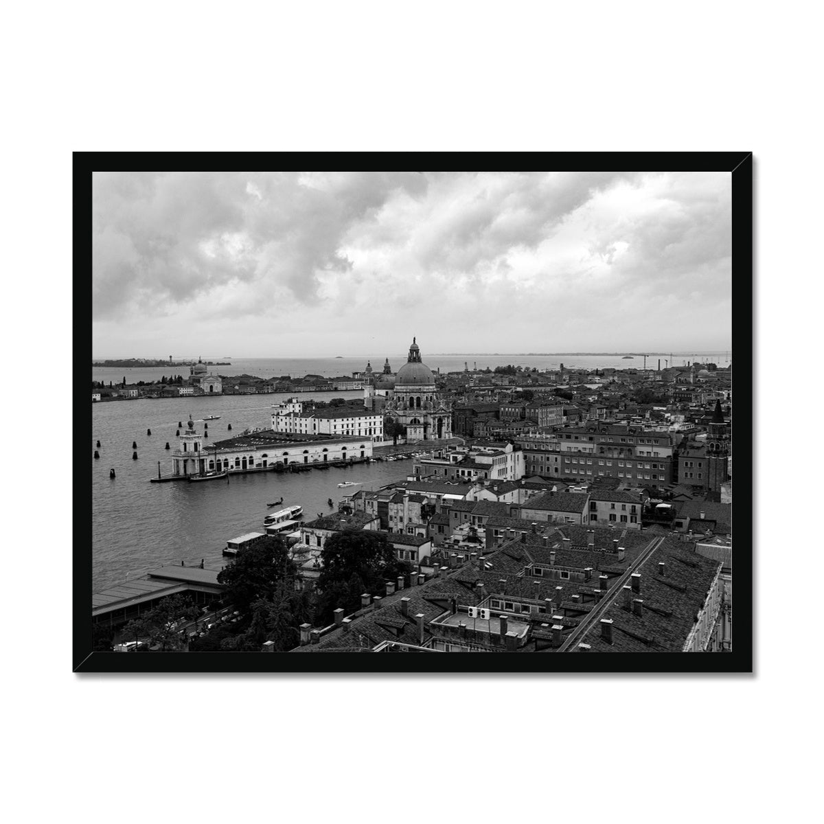 Venice Views B&W Framed Print