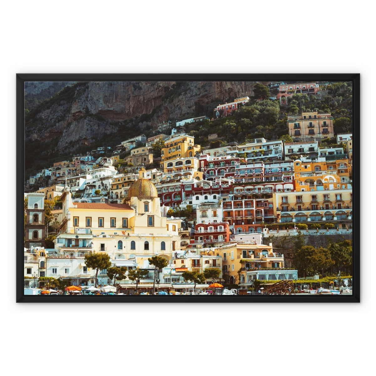 Positano Landscape Framed Canvas