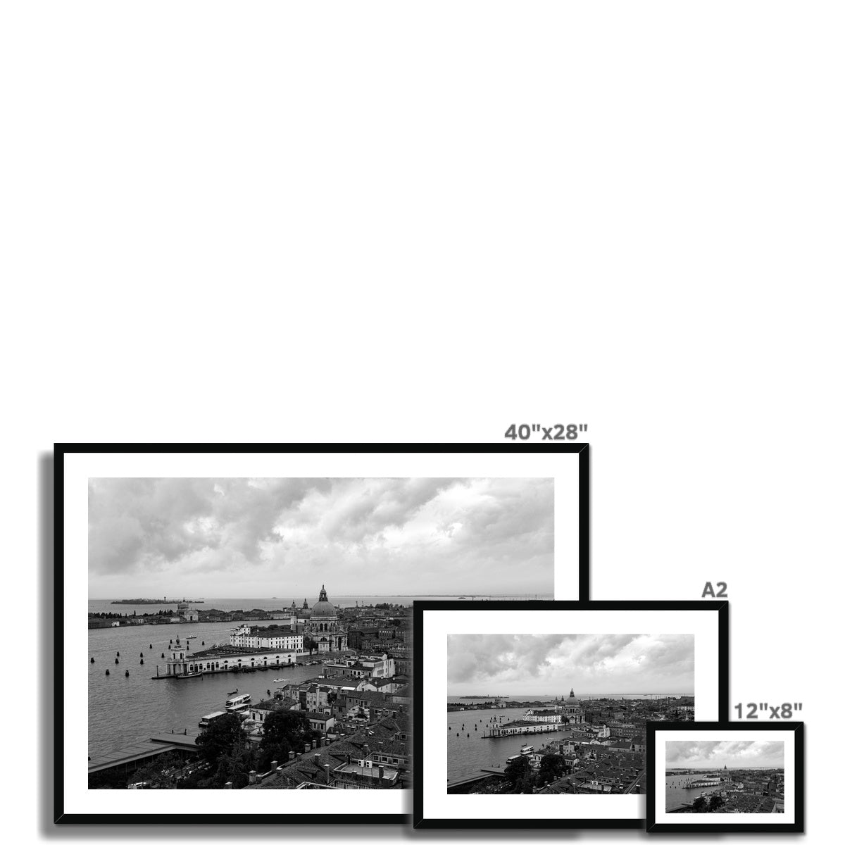 Venice Views B&W Framed & Mounted Print