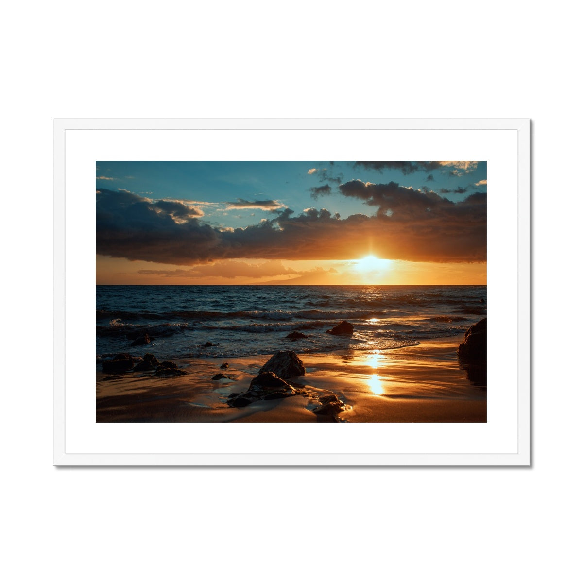 Maui Sunset Framed & Mounted Print