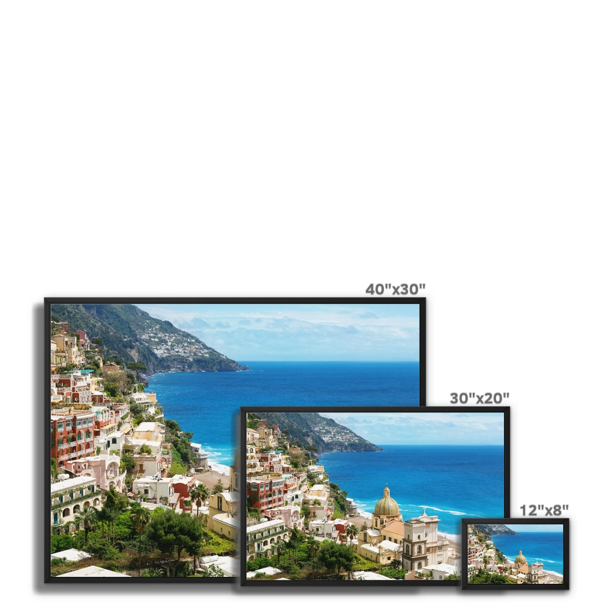 Positano Church Framed Canvas