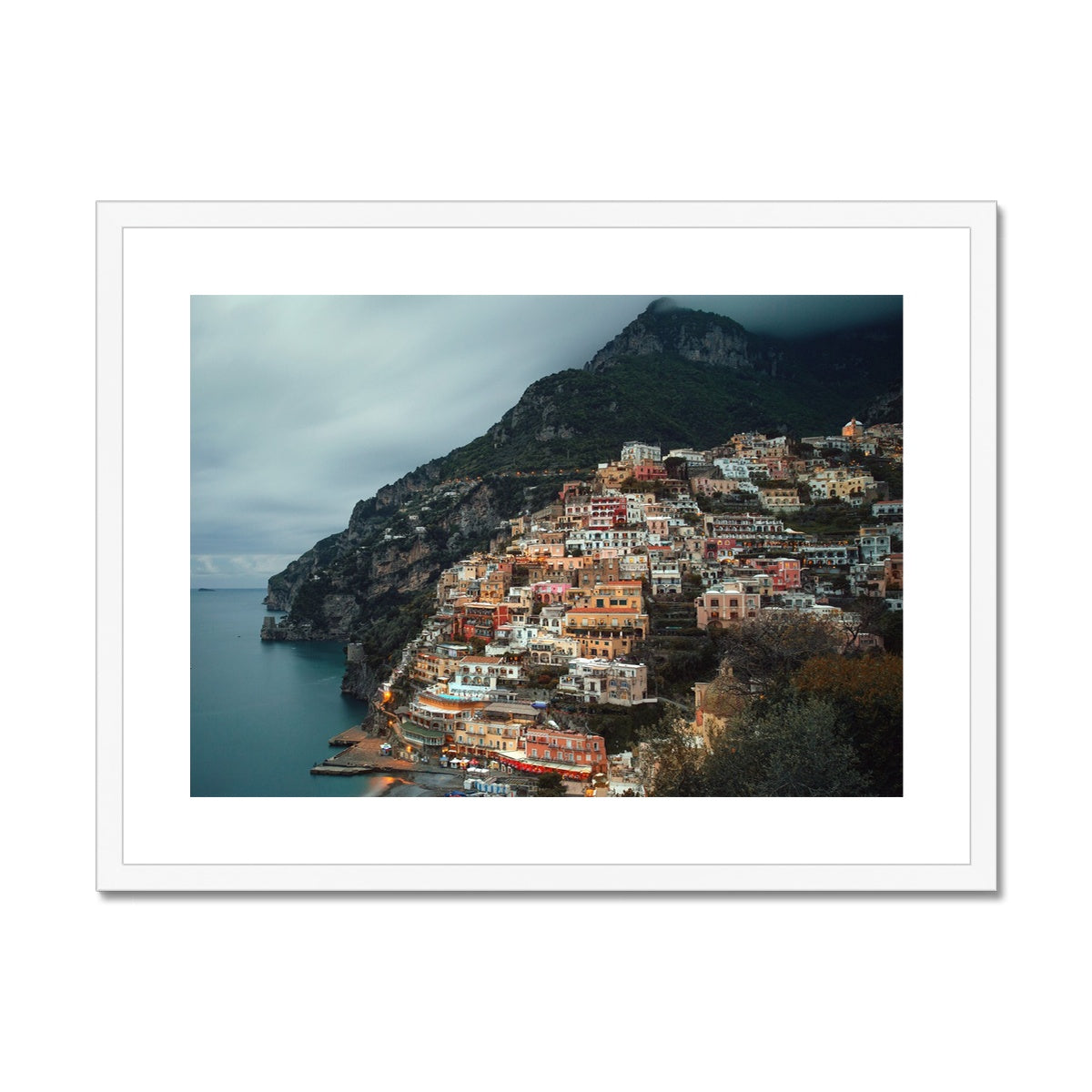 Positano Dusk Framed & Mounted Print