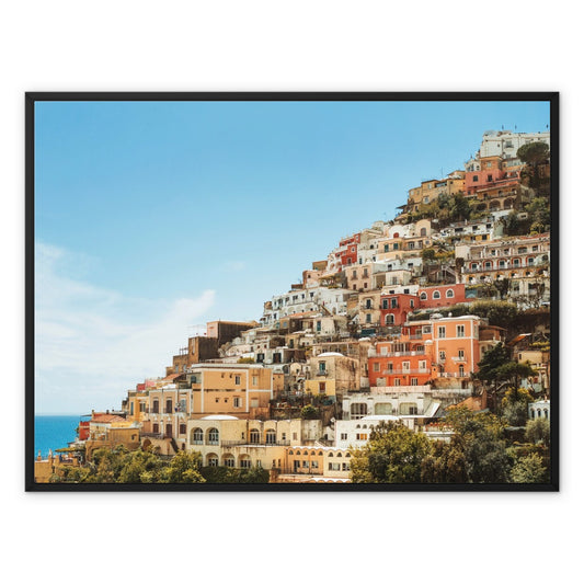 Positano Sky Framed Canvas