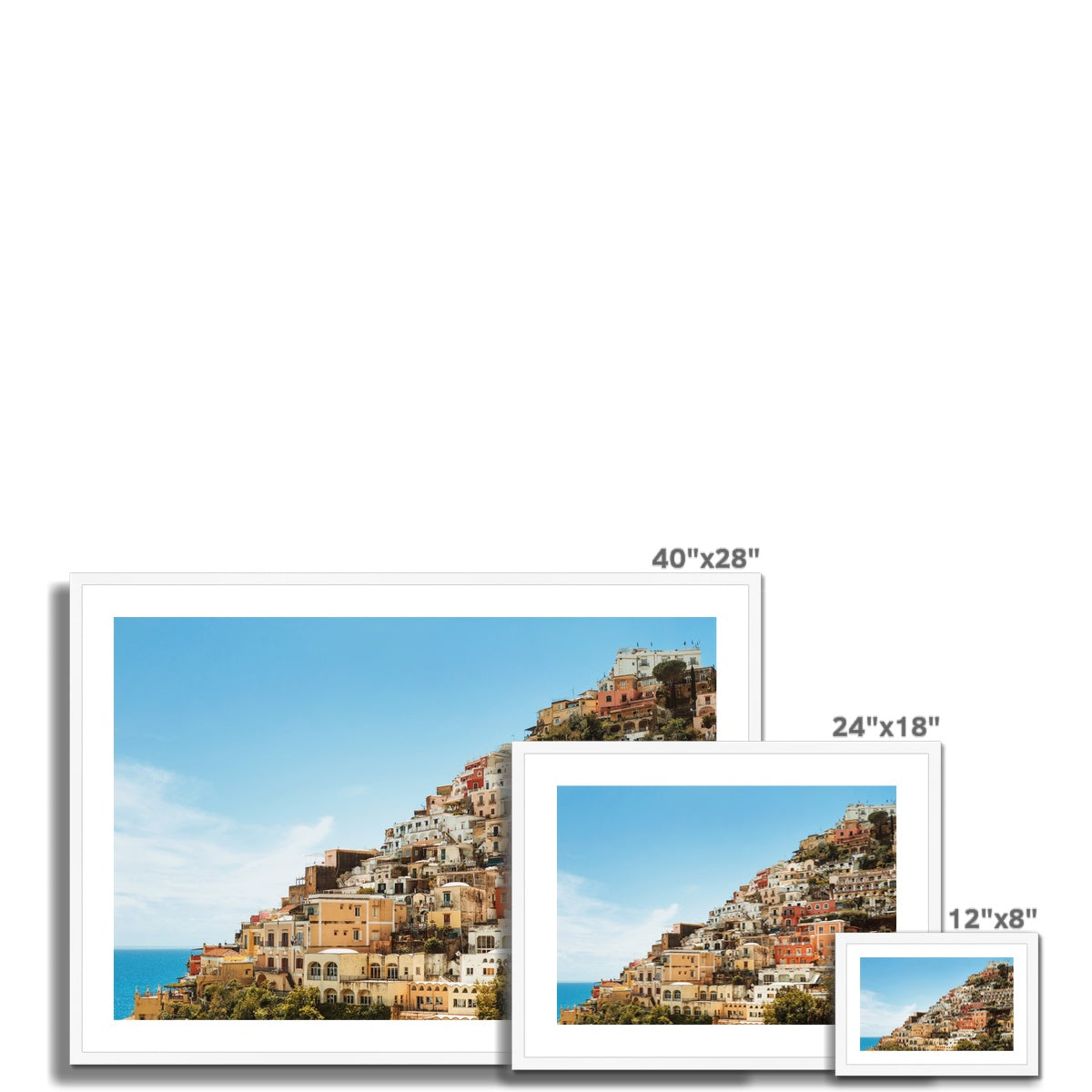 Positano Sky Framed & Mounted Print