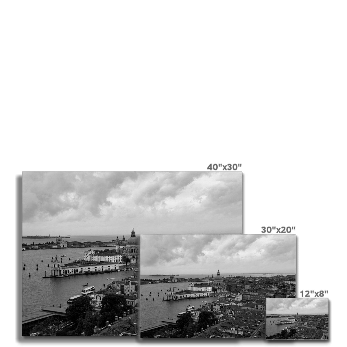 Venice Views B&W Canvas