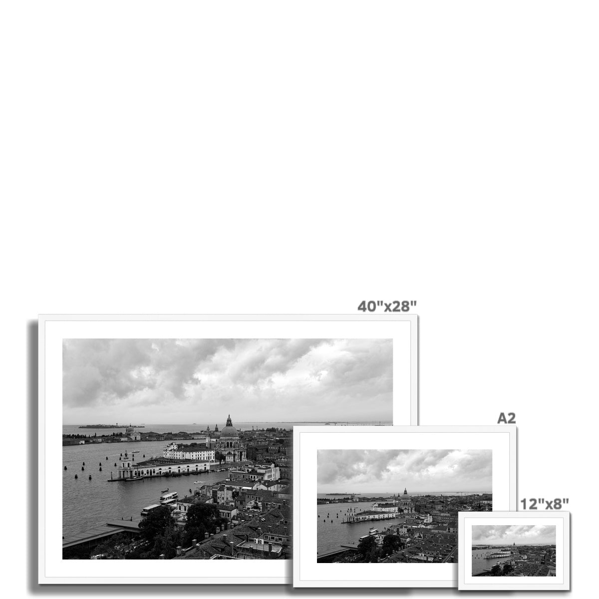 Venice Views B&W Framed & Mounted Print