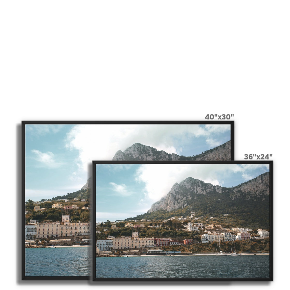 Capri Coast Framed Canvas