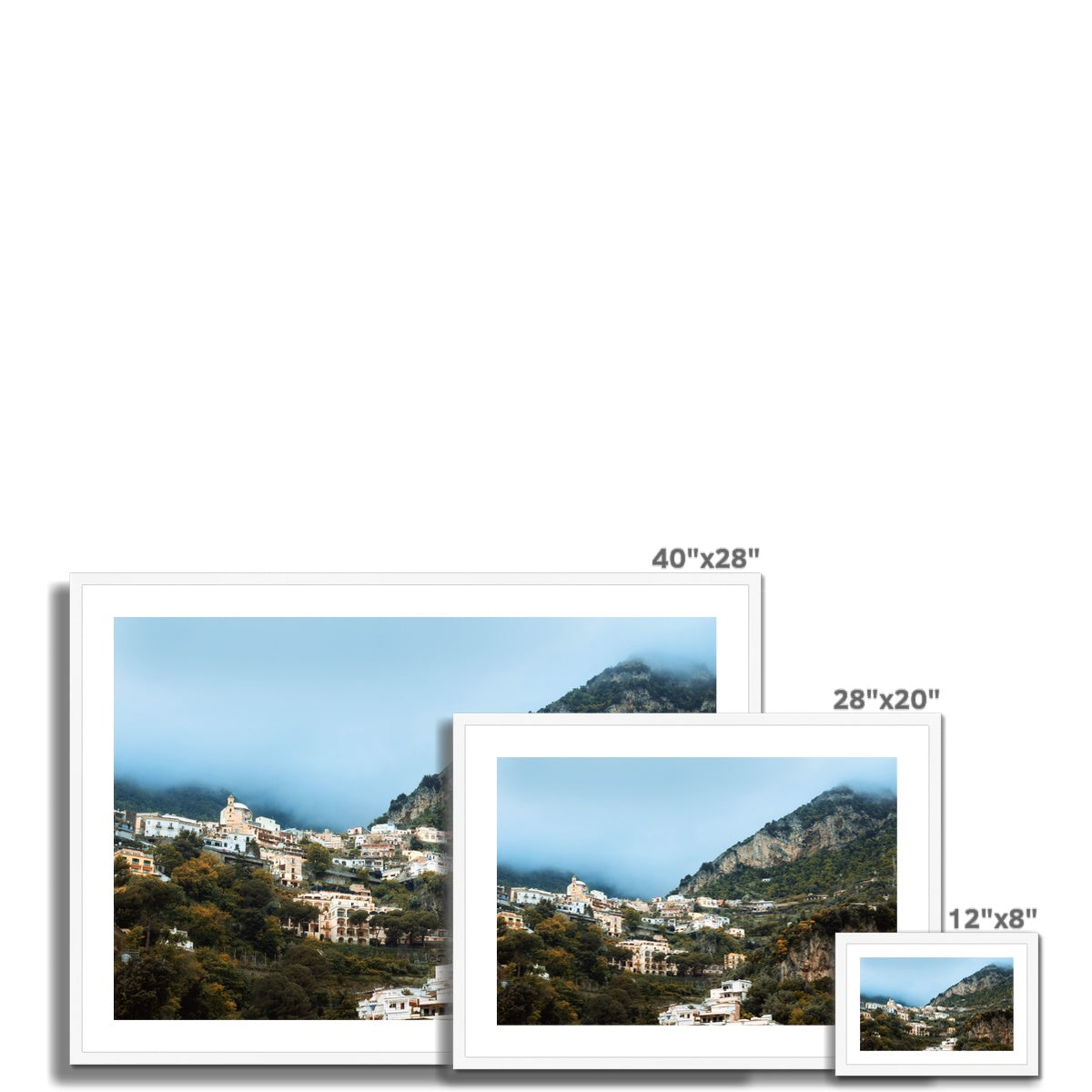 Positano Clouds Framed & Mounted Print