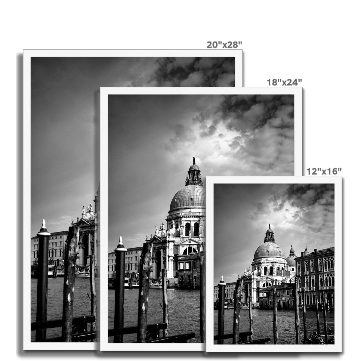 Venice Basilica B&W Framed Print