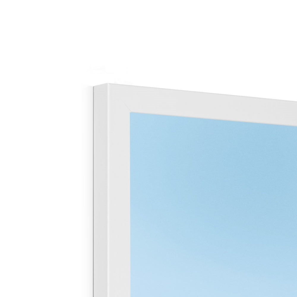 Positano Clouds Framed Print