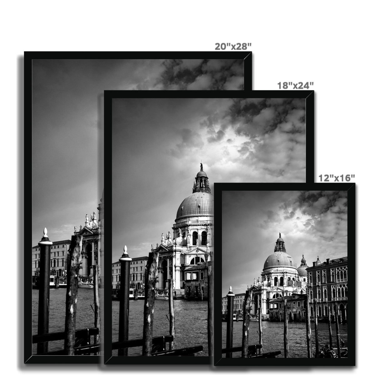 Venice Basilica B&W Framed Print