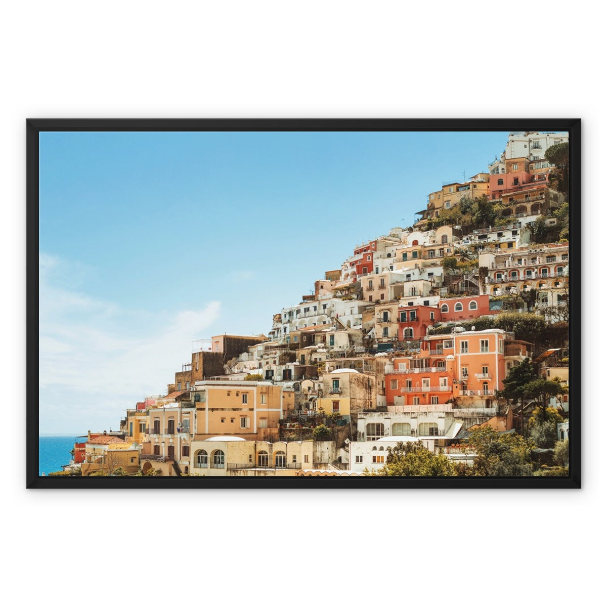 Positano Sky Framed Canvas
