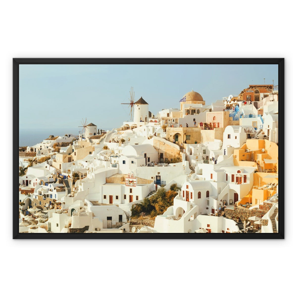 Santorini Framed Canvas