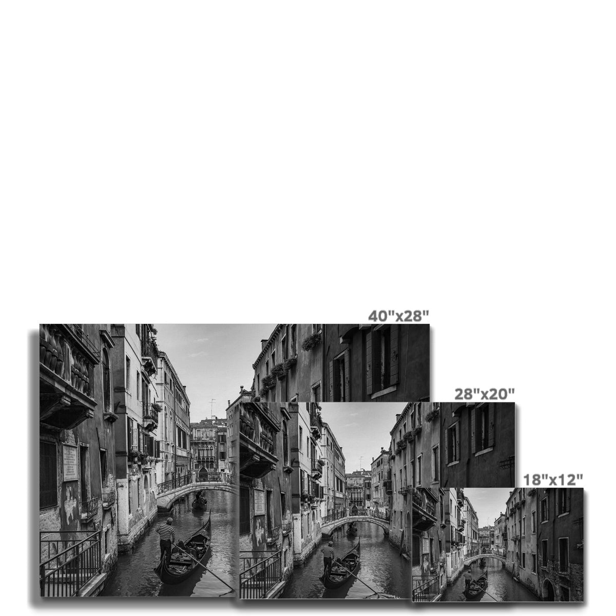 Venice Canals B&W Canvas
