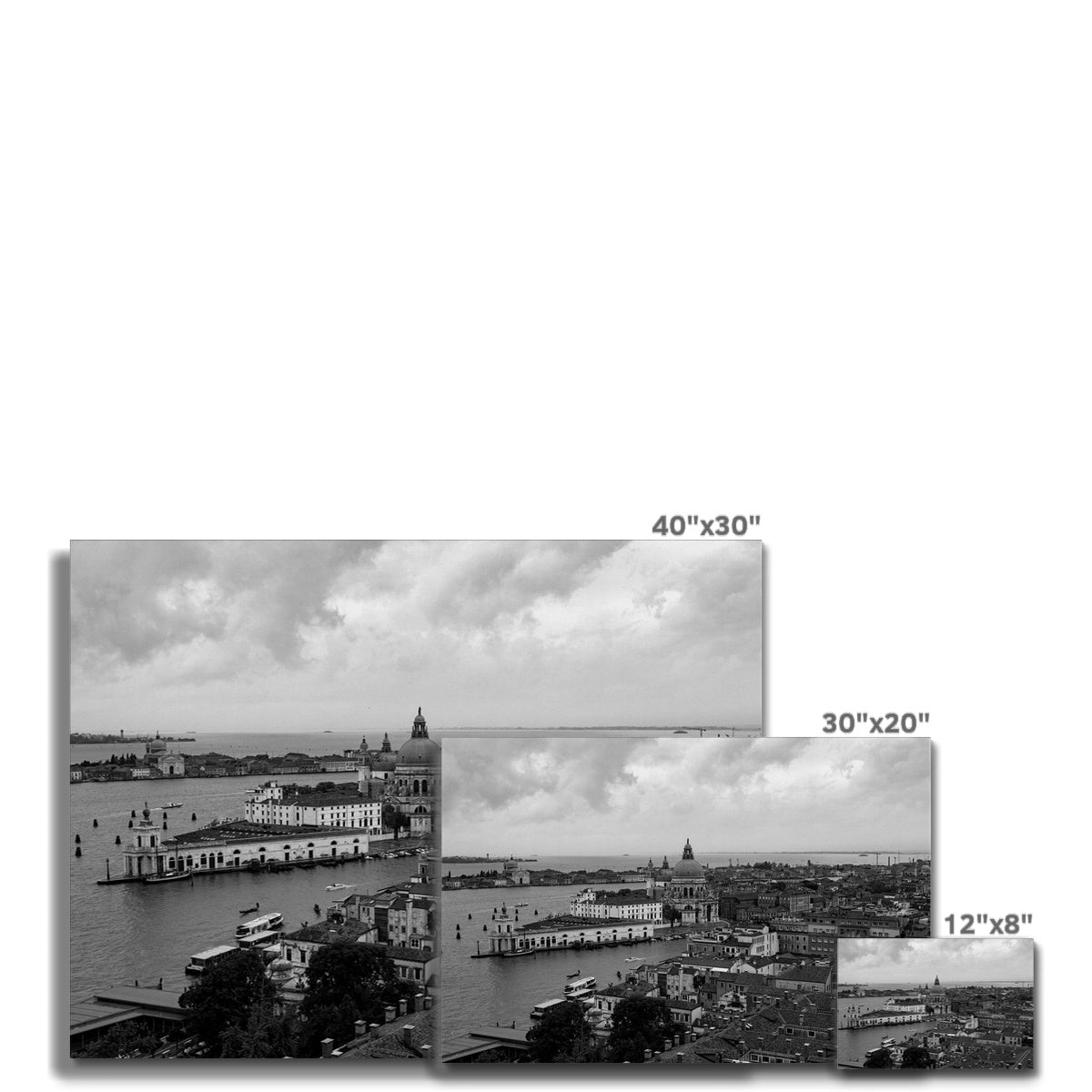 Venice Views B&W Canvas
