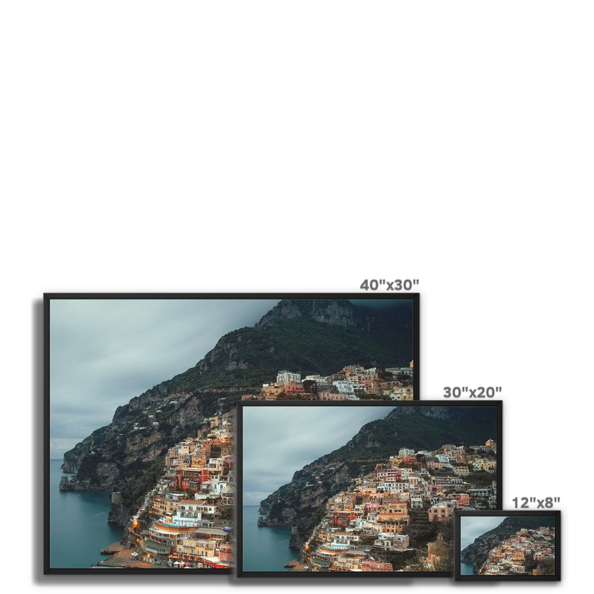 Positano Dusk Framed Canvas