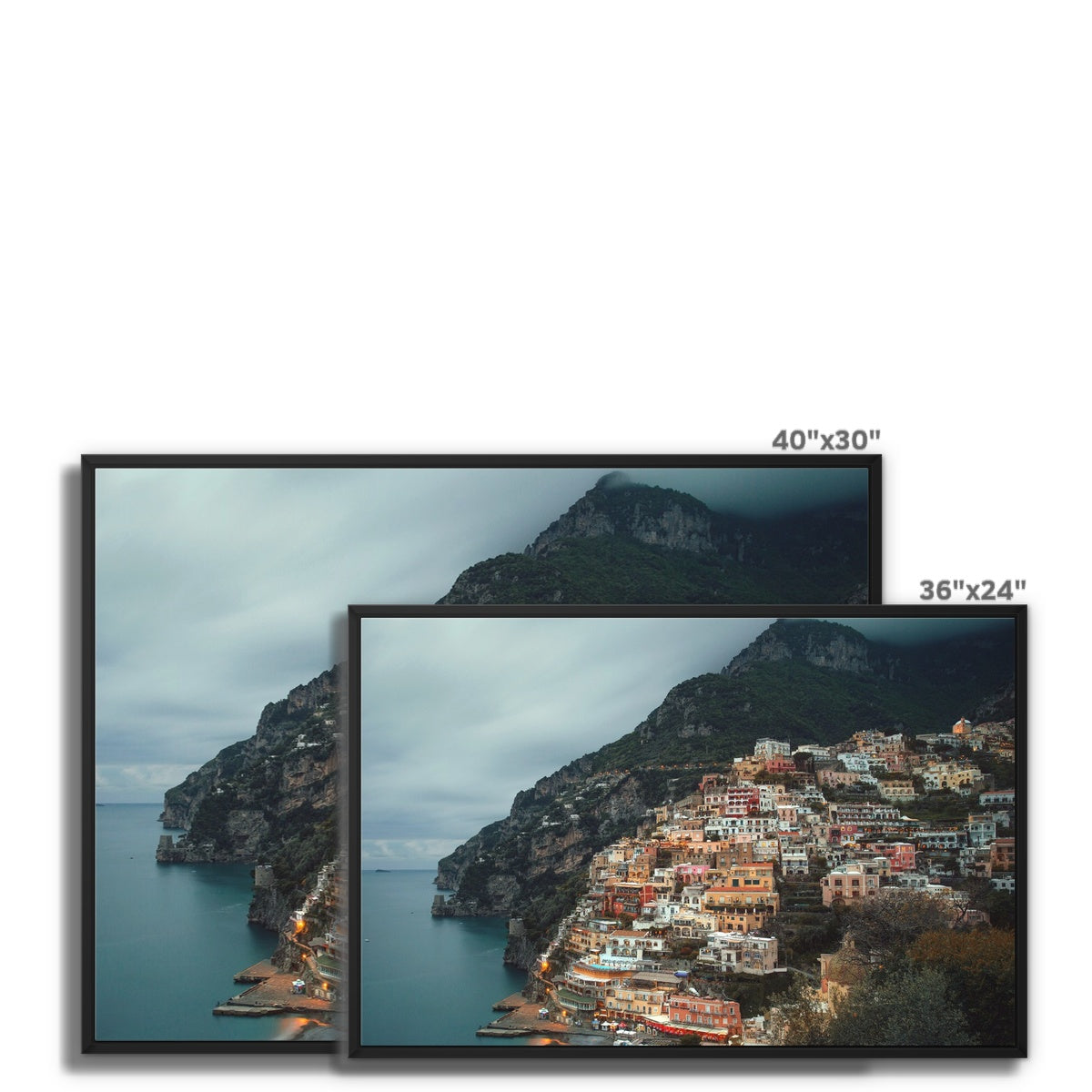Positano Dusk Framed Canvas