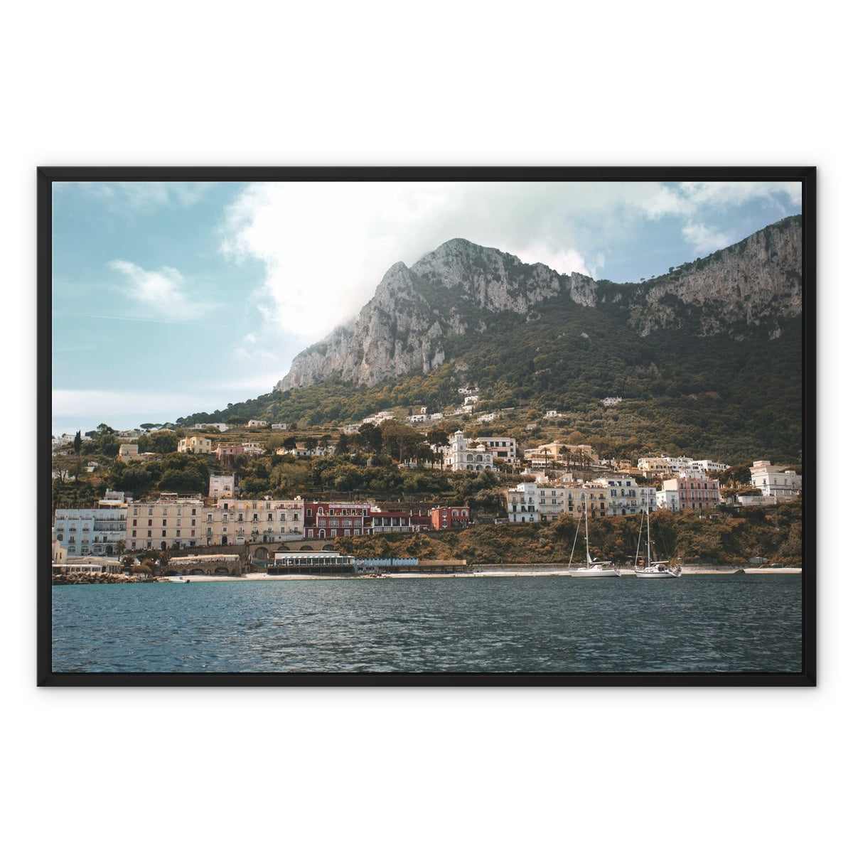 Capri Coast Framed Canvas
