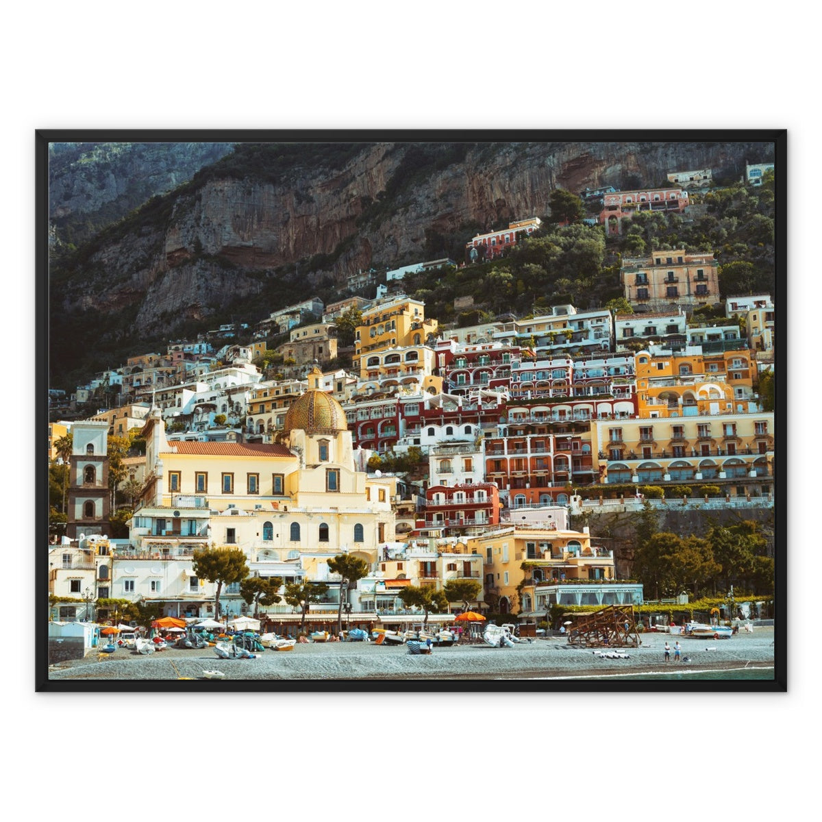 Positano Landscape Framed Canvas