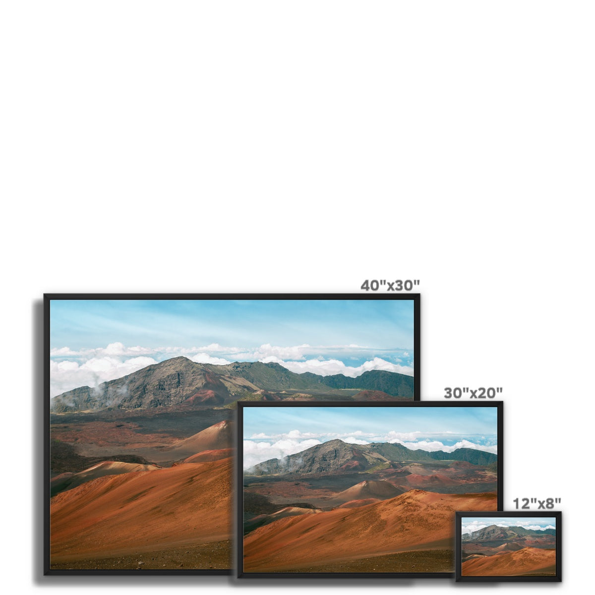 Haleakala Mountains Framed Canvas