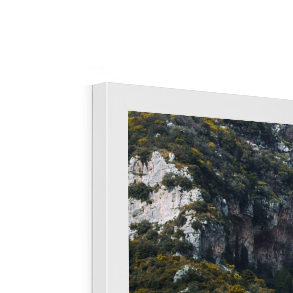 Positano Cliffs Framed Print