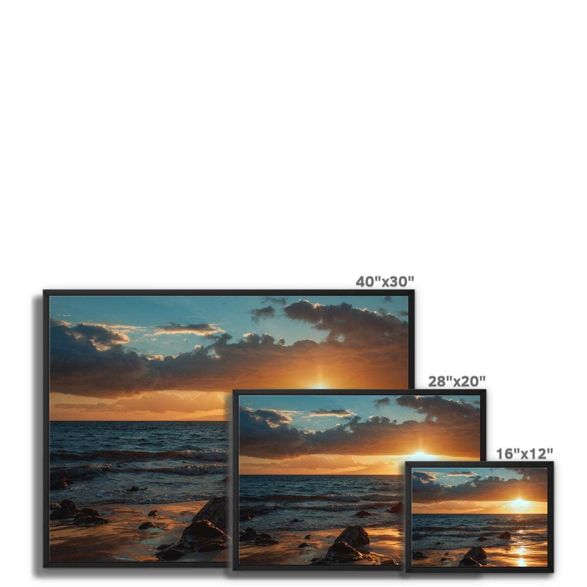 Maui Sunset Framed Canvas