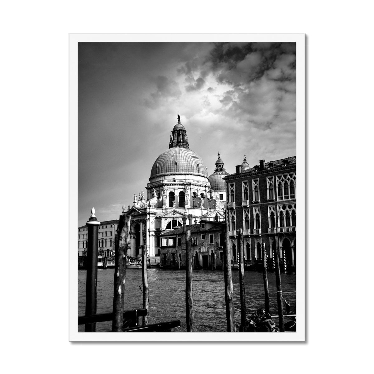 Venice Basilica B&W Framed Print
