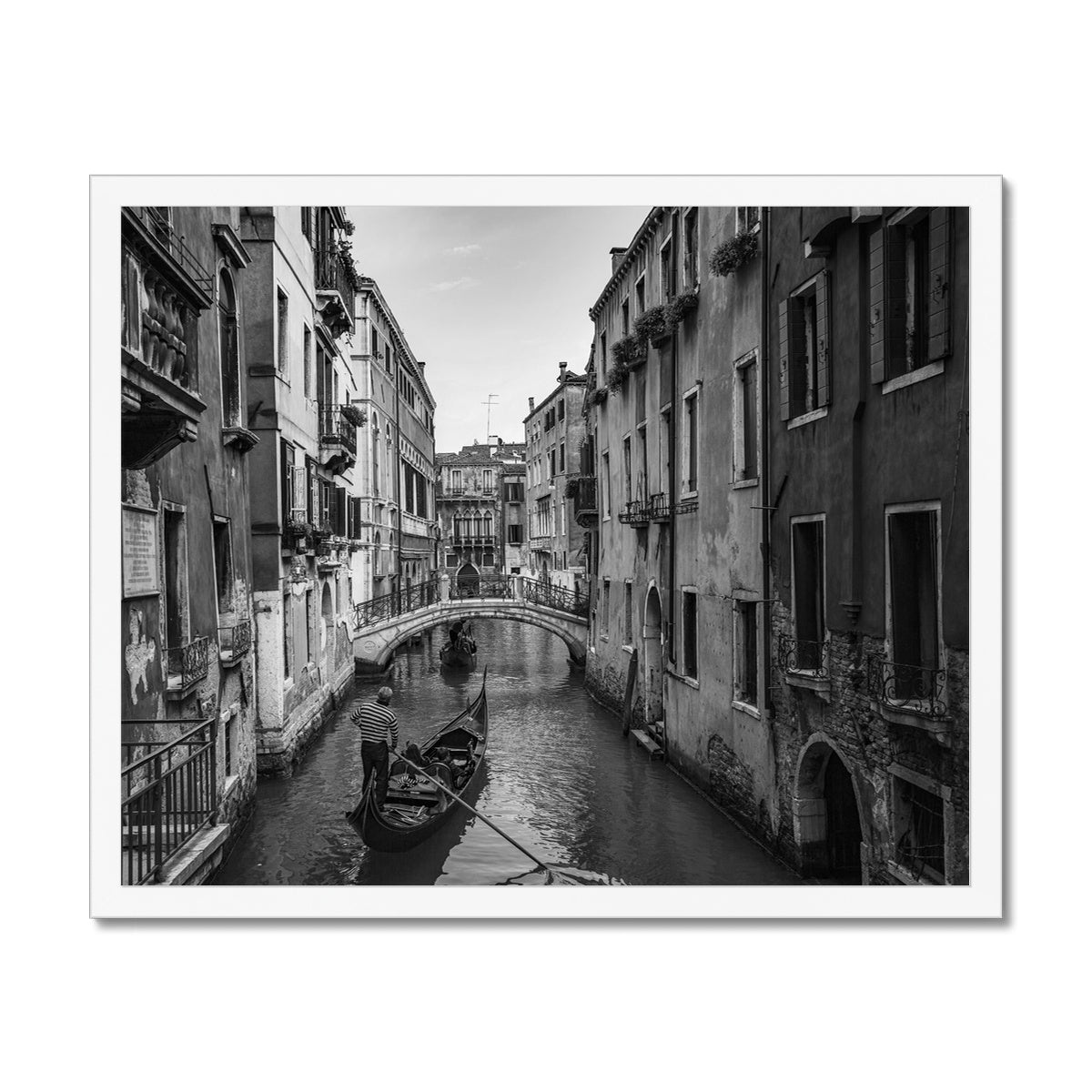 Venice Canals B&W Framed Print