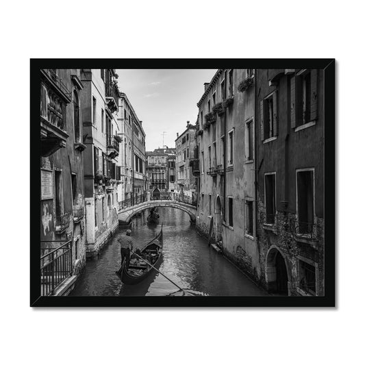 Venice Canals B&W Framed Print