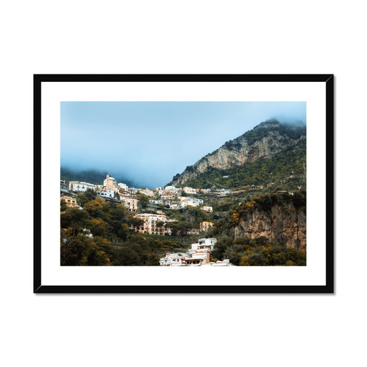 Positano Clouds Framed & Mounted Print