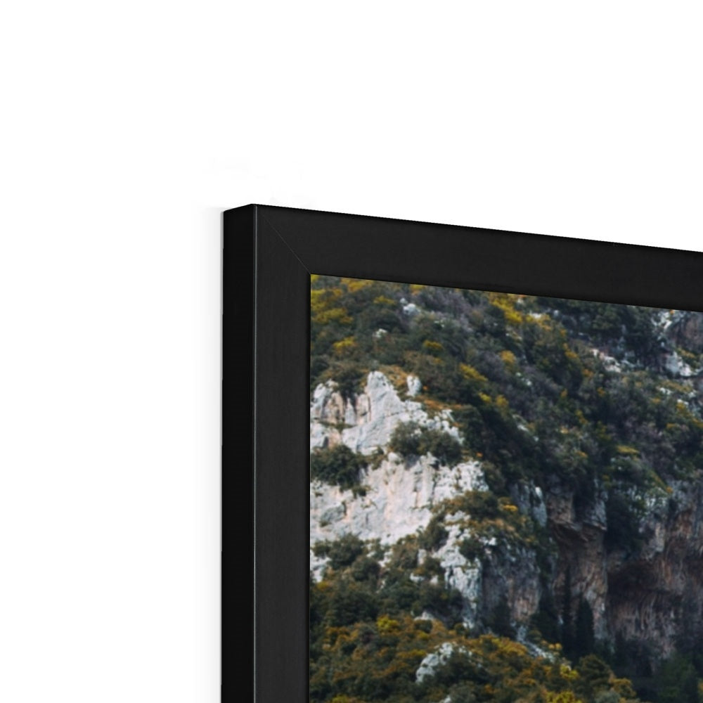 Positano Cliffs Framed Print