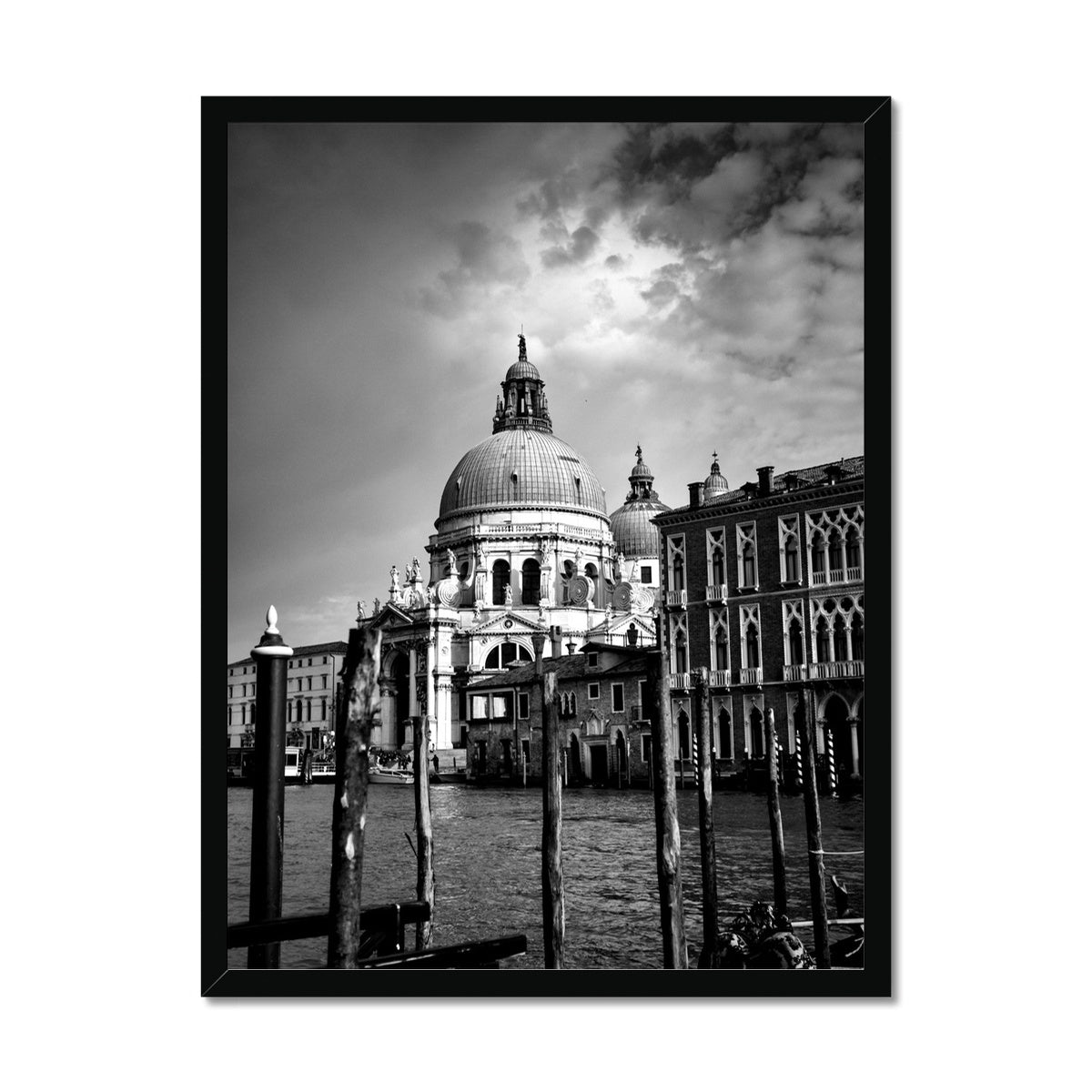 Venice Basilica B&W Framed Print