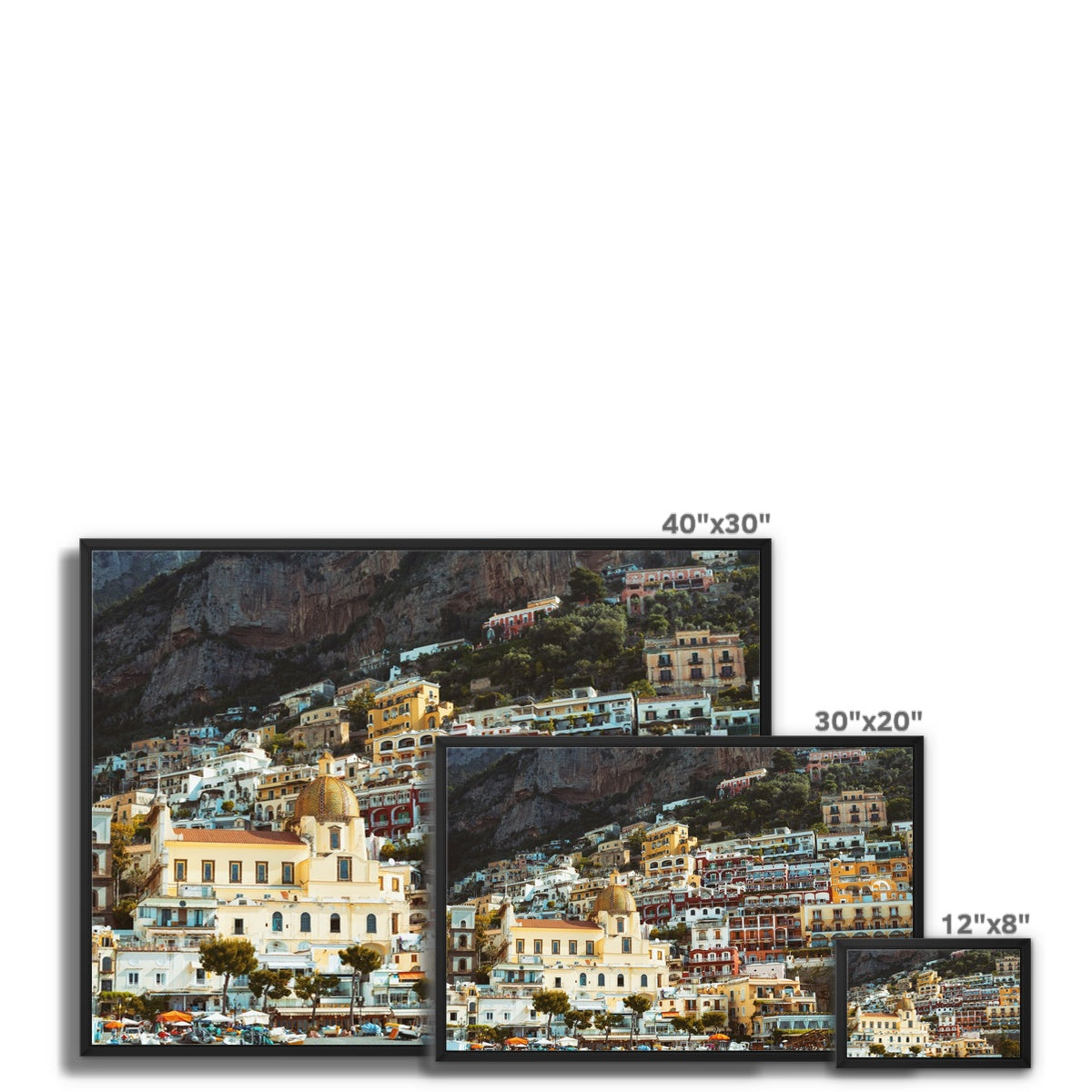 Positano Landscape Framed Canvas