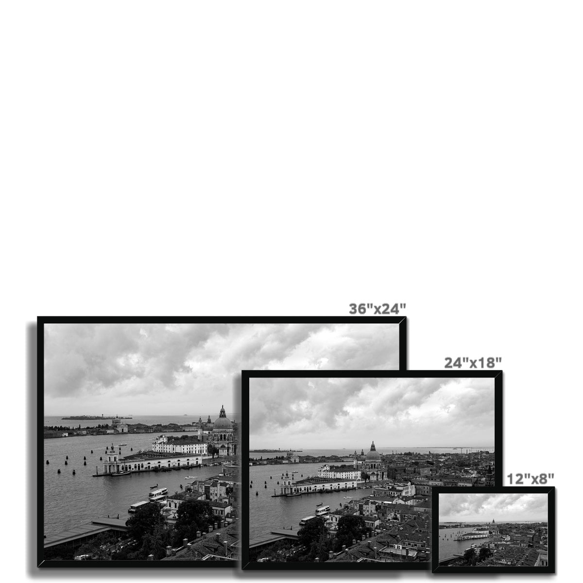 Venice Views B&W Framed Print