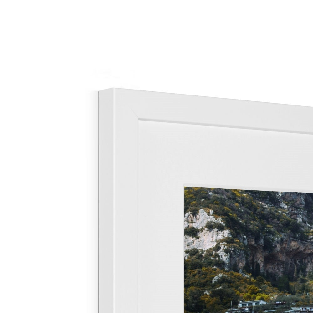 Positano Cliffs Framed & Mounted Print