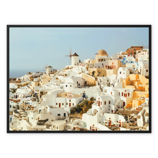 Santorini Framed Canvas