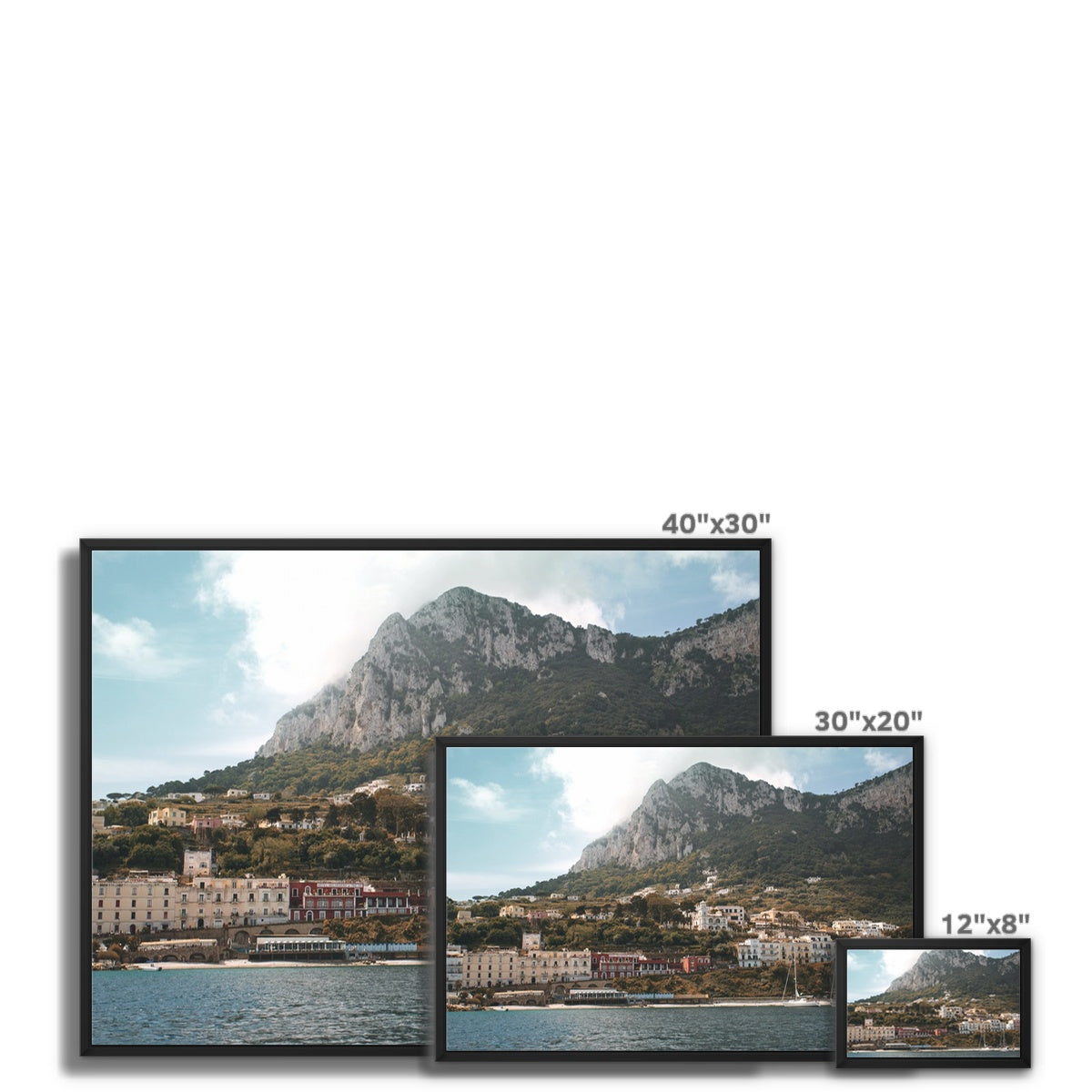 Capri Coast Framed Canvas